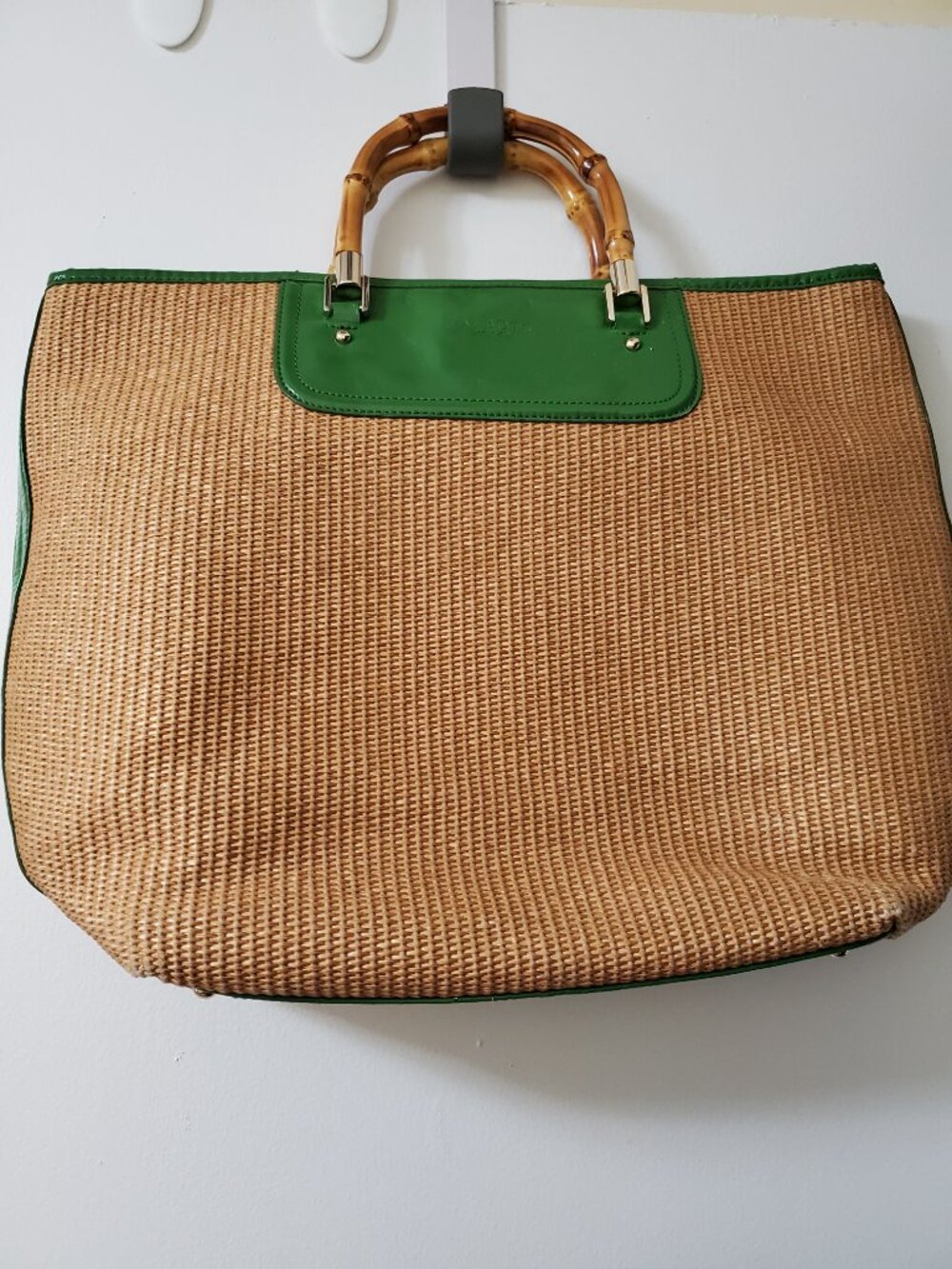 Vintage Talbots Rattan Totebag Purse - Picture 4 of 11